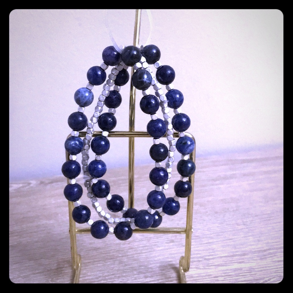 BEAUTIFUL 3 pc. BEADED SET Blues